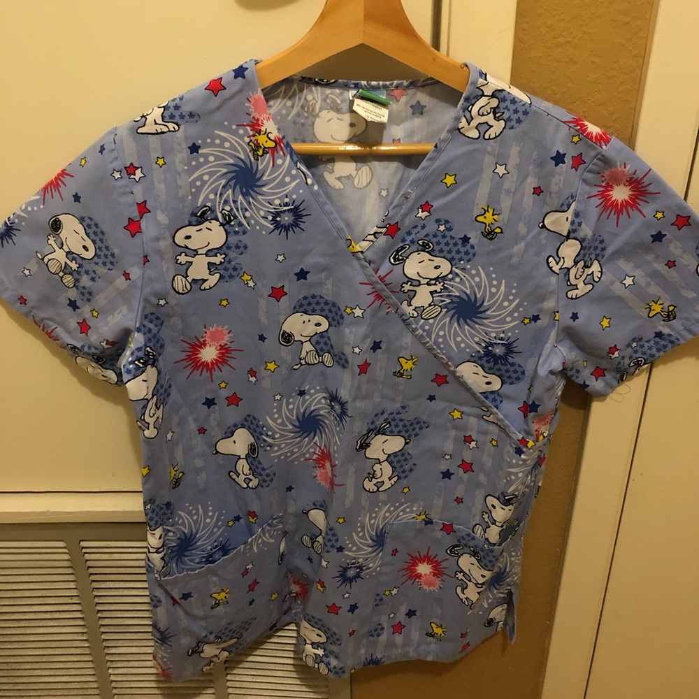 Nurse cartoon scrub top size S